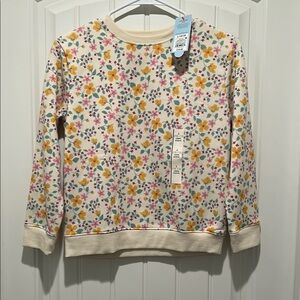 Cat & Jack Floral Kids Sweatshirt - Cream, Pink, Yellow, Green